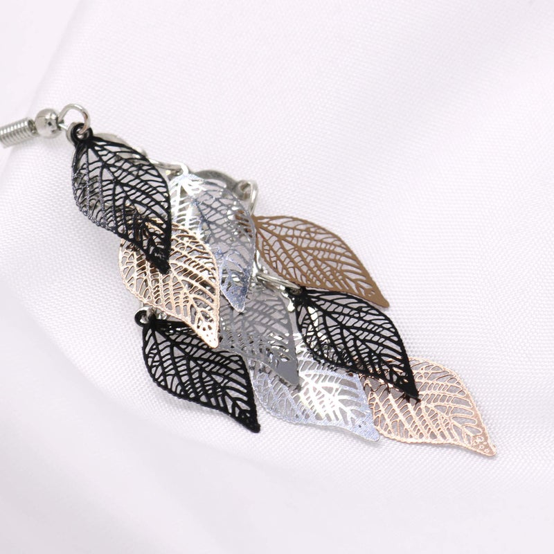 Aisansty Boho Leaf Dangle Earring for Women Super Lightweight Chandelier Dangle Drop Earring - Image 3